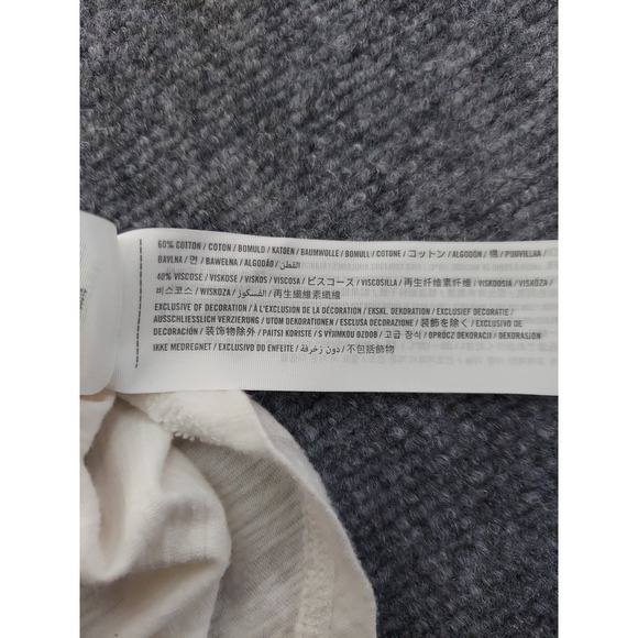 Y2K Abercrombie & Fitch Top Womens Small White Long Sleeve Stretch Crew Fitted - Picture 4 of 9
